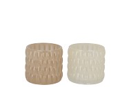 JAZZ SAND T-LIGHT BUBBLE ASS 8X7CM