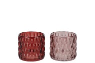 JAZZ PINK T-LIGHT BUBBLE ASS 8X7CM