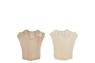 JAZZ SAND T-LIGHT  GLASS ASS 10X9CM