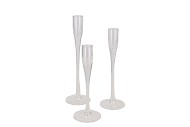 JAZZ CLEAR CANDLE HOLDER STRAIGHT ASS P/3 8X21CM