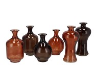 TAYLOR BROWN VASE ASS 8X12CM