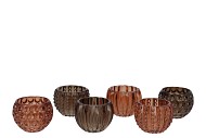 JAZZ BROWN T-LIGHT STRUCTURE ASS 8X6CM
