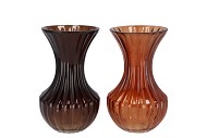 TAYLOR BROWN VASE CONE NECK ASS 9X16CM