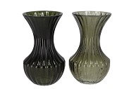 TAYLOR GREEN VASE CONE NECK ASS 10X18CM