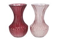 TAYLOR PINK VASE CONE NECK ASS 13X21CM