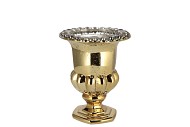 TAYLOR GOLD VASE ON FOOT 12X15CM