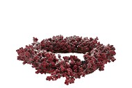 SILK WREATH RED BERRY SNOW 40CM