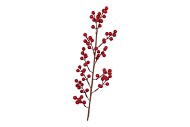 SILK CHRISTMAS BRANCH RED BERRY 80CM