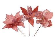 SILK POINSETTIA PINK ASS 27CM