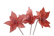 SILK POINSETTIA PINK ASS 24CM