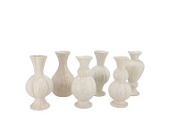 MAYSA OFF-WHITE MIX VASE ASS 8X8X17CM