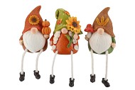 WONDERLAND ORANGE GNOME DANGLING LEG ASS 8X7X19CM