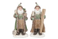 LESLY X-MAS GREEN SANTA CLAUS SKI ASS 16X13X33CM