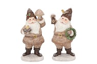 LESLY X-MAS GREEN SANTA CLAUS ASS 13X12X27CM