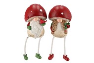 WONDERLAND RED GNOME DANGLING LEG ASS 8X8X20CM