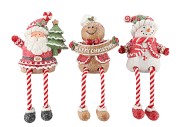 WONDERLAND RED GINGERBREAD DANGLING LEG 11X8X22CM