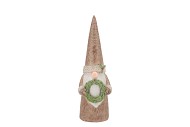 LESLY X-MAS WHITE GNOME WREATH 10X10X29CM