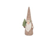 LESLY X-MAS WHITE GNOME TREE 10X8X24CM