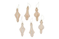 TWINKLE SAND GLASS PENDANT VELVET ASS 6X15CM