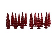 TWINKLE RED GLASS TREE VELVET ASS 9X25CM