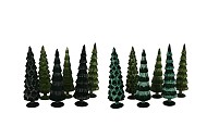 TWINKLE GREEN GLASS TREE VELVET ASS 9X25CM