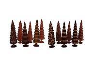 TWINKLE BROWN GLASS TREE VELVET ASS 9X25CM