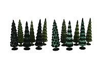 TWINKLE GREEN GLASS TREE VELVET ASS 10X30CM