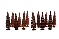 TWINKLE BROWN GLASS TREE VELVET ASS 10X30CM