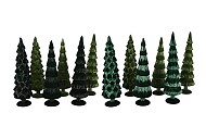 TWINKLE GREEN GLASS TREE VELVET ASS 10X35CM