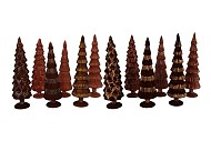 TWINKLE BROWN GLASS TREE VELVET ASS 10X35CM