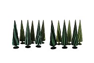 TWINKLE GREEN GLASS TREE SWIRL VELVET ASS 9X30CM