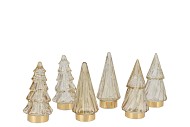 TWINKLE SAND GLASS MINI TREE LED ASS 6X13CM