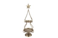 KAYA GOLD TRAY SHELF METAL 20X20X63CM