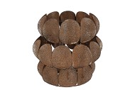 KAYA BRONZE CANDLE HOLDER METAL 27X27CM