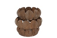 KAYA BRONZE CANDLE HOLDER METAL 23X23CM