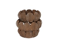 KAYA BRONZE CANDLE HOLDER METAL 17X17CM
