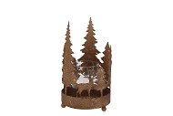 KAYA BRONZE CANDLE HOLDER X-MAS METAL 13X22CM