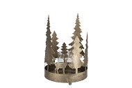 KAYA GOLD CANDLE HOLDER X-MAS METAL 16X27CM