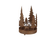 KAYA BRONZE CANDLE HOLDER X-MAS METAL 16X27CM