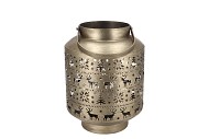 KAYA GOLD LANTERN X-MAS METAL 21X28CM