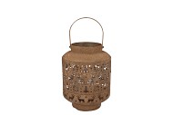 KAYA BRONZE LANTERN X-MAS METAL 21X28CM