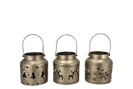 KAYA GOLD LANTERN X-MAS METAL ASS 12X13CM