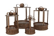 KAYA BRONZE DECO BOW S/4 25X34/20X30/15X26/12X21CM