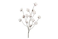 SILK OLD COTTON FLOWER WHITE STEM 127CM