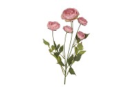 SILK OLD AUTUMN RANUNCULUS PINK SINGLE STEM 62CM