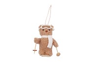 LOULOU BROWN BEAR ON SKI 6X10X11CM