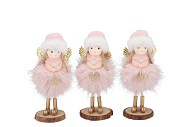 LOULOU PINK X-MAS STANDING GIRL ASS 6X6X17CM