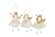 LOULOU WHITE X-MAS HANGER GIRL WINGS ASS 9X6X15CM