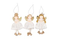 LOULOU WHITE X-MAS HANGER DANGLING LEGS ASS 6X6X16CM