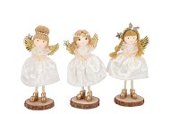 LOULOU WHITE X-MAS STANDING ANGEL ASS 6X6X17CM
